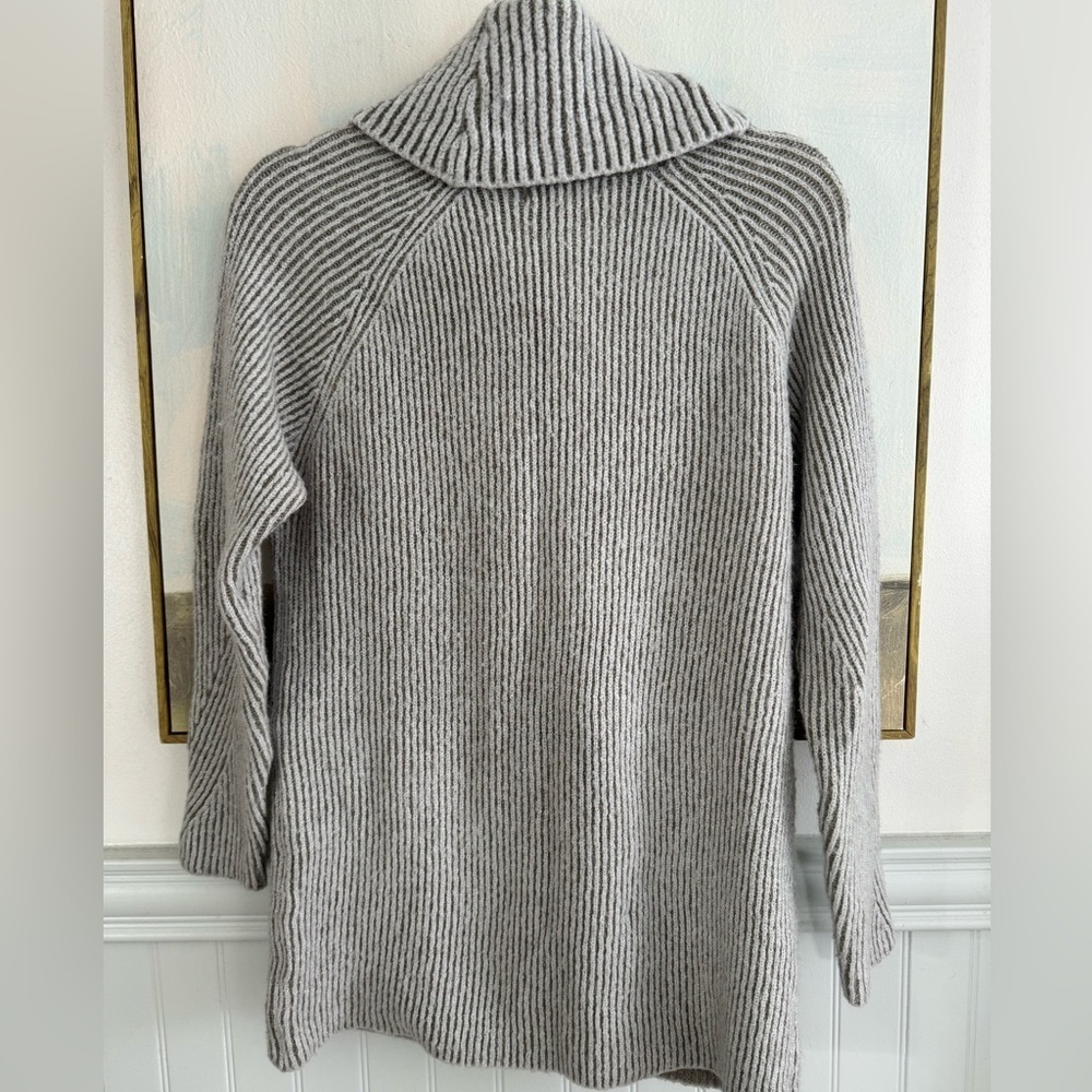PINK ROSE Knit Ribbed Cowl Neck Turtleneck Gray Brown Size XS - Picture 7 of 7